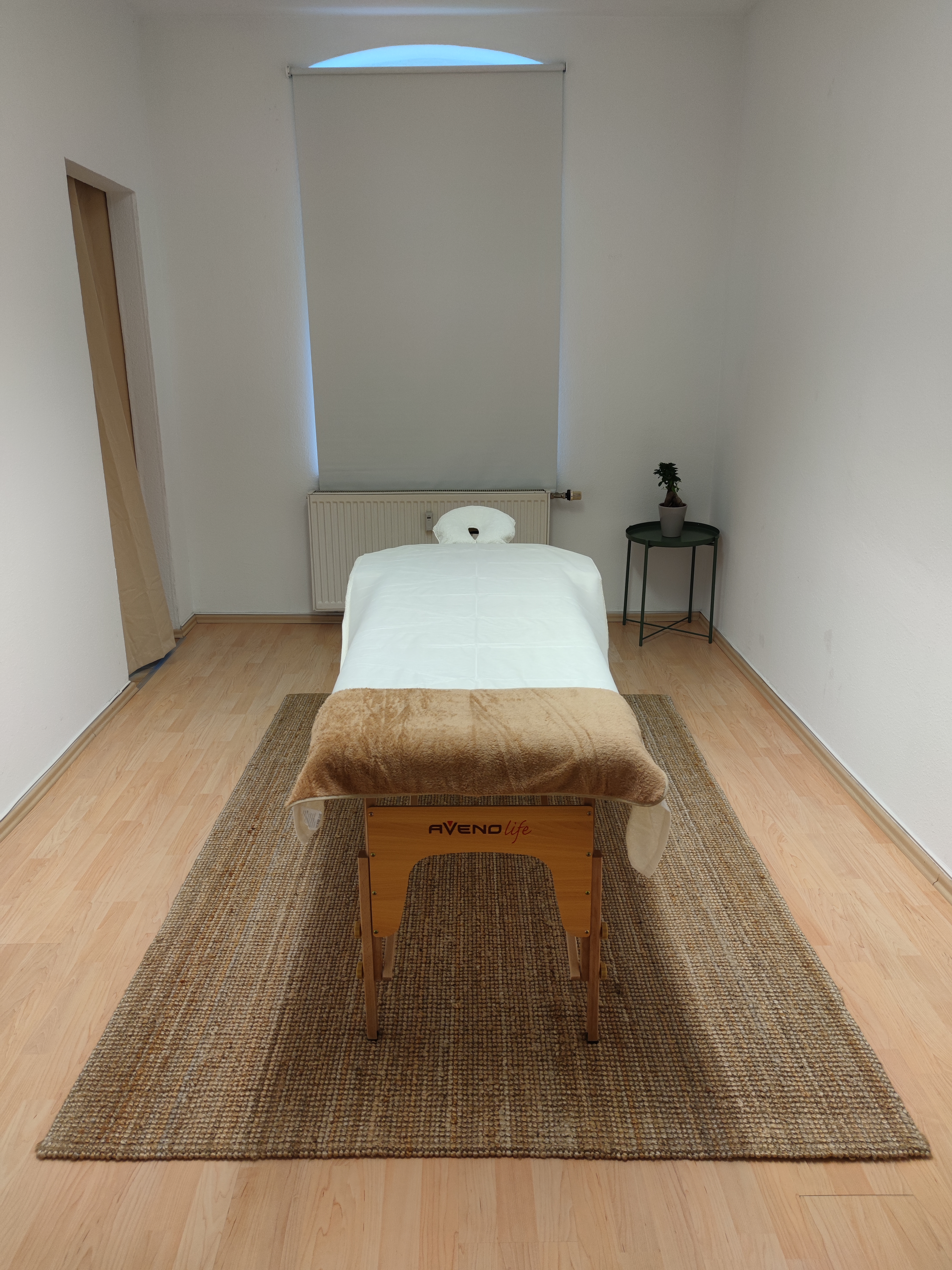 Tranquil spa interior with natural light